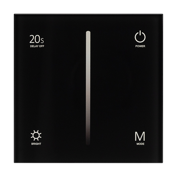 Панель SMART-P36-DIM-IN Black (230V, 1.2A, TRIAC, Sens, 2.4G) (Arlight, IP20 Пластик, 5 лет) Lednikoff