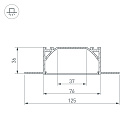 Профиль ARH-LINIA72-FANTOM-2000 ANOD (Arlight, Алюминий) Lednikoff
