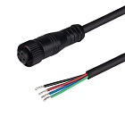 Коннектор питания ARL-WAVE-1010-RGB-CON-POWER-FEMALE-BLK (Arlight, IP67 Пластик, 3 года)