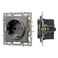 Механизм электрической розетки SCT-GP-MEU-PL-GR (250V, 16A) (Arlight, -)