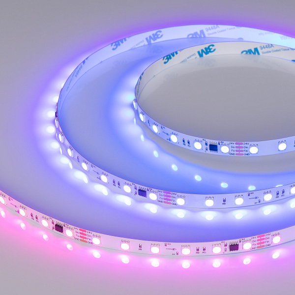 Светодиодная лента SPI-B60-10mm 24V RGB-PX6-BPT (12 W/m, IP20, 5060, 5m) (Arlight, бегущий огонь) Lednikoff