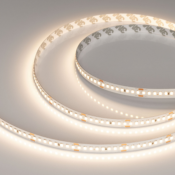 Светодиодная лента RT-A192-10mm 24V Warm3500 (17.6 W/m, IP20, 2835, 5m) (Arlight, высок.эфф.150 лм/Вт) Lednikoff