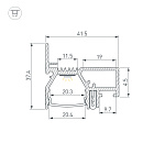 Профиль STRETCH-20-WALL-D-SIDE-2000 BLACK (Arlight, Алюминий) Lednikoff