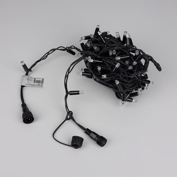 Светодиодная гирлянда ARD-STRING-CLASSIC-1000-BLACK-100LED-PULSE White (230V, 7W) (Ardecoled, IP65) Lednikoff