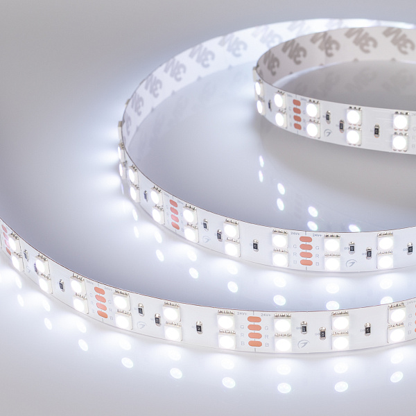 Светодиодная лента RT-B120-15mm 24V RGB (28.8 W/m, IP20, 5060, 5m) (Arlight, Открытый) Lednikoff