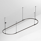 Основание ART-APRIORI-OVAL-ROD-800-3000x1000 (BK) (Arlight, IP20 Металл, 3 года)