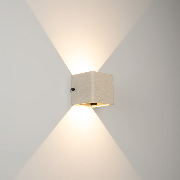 Светильник LGD-PERAN-WALL-S120x120-6W Warm3000 (WH, 0-80 deg, 230V) (Arlight, IP65 Бетон, 3 года) Lednikoff