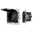 Механизм розетки влагозащищённый SCT-MCP-PL-BK (250V, 16A) (Arlight, -) Lednikoff