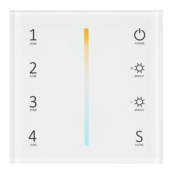 Панель Sens SMART-P38-MIX White (230V, 4 зоны, 2.4G) (Arlight, IP20 Пластик, 5 лет) Lednikoff