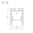 Профиль PDS-ZM-COMFY-2000 ANOD BLACK (Arlight, Алюминий) Lednikoff