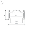 Профиль пластиковый ARH-CH15-2000-PVC (Arlight, Пластик) Lednikoff