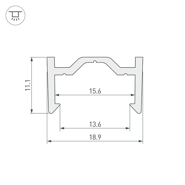 Профиль пластиковый ARH-CH15-2000-PVC (Arlight, Пластик) Lednikoff