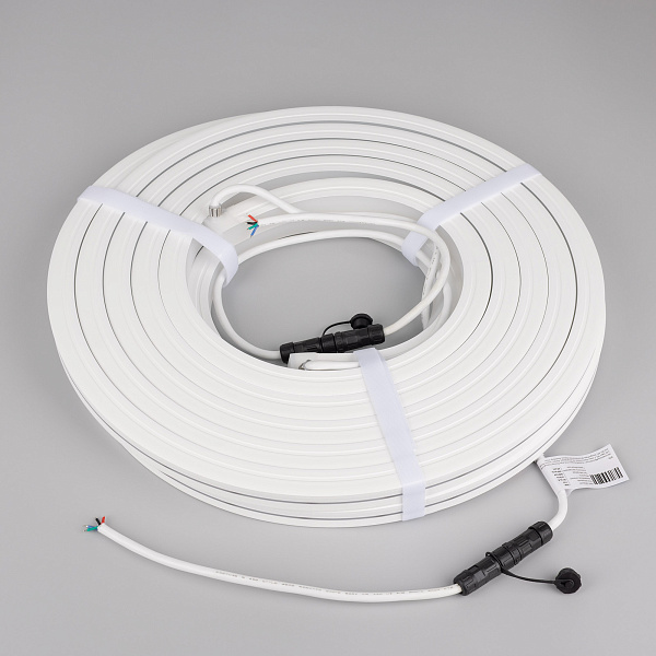 Светодиодная лента герметичная MOONLIGHT-PRO-TOP-X360-20x20mm 24V RGB (12 W/m, IP67, 10m, wire x2) (Arlight, Вывод боковой, 5 лет)