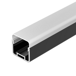 Профиль с экраном LINE-D-3030-2000 SQUARE BLACK+OPAL (Arlight, Алюминий)