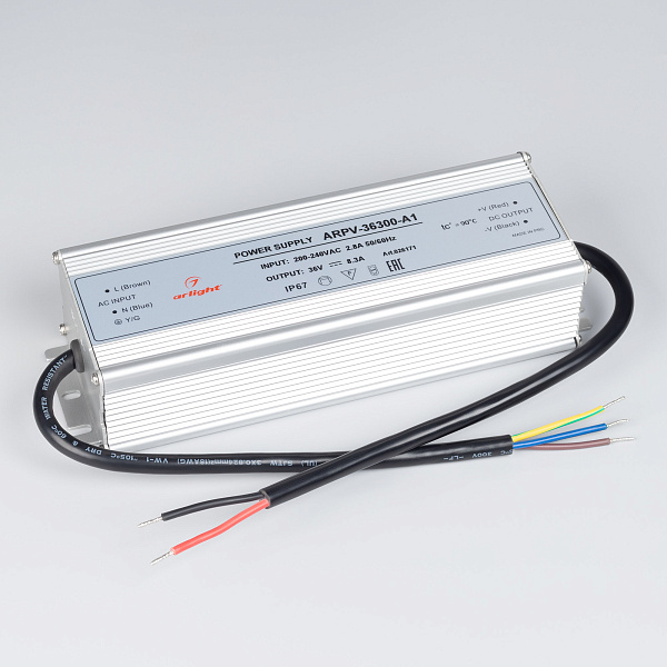 Блок питания ARPV-36300-A1 (36V, 8.3A, 300W) (Arlight, IP67 Металл, 3 года) Lednikoff