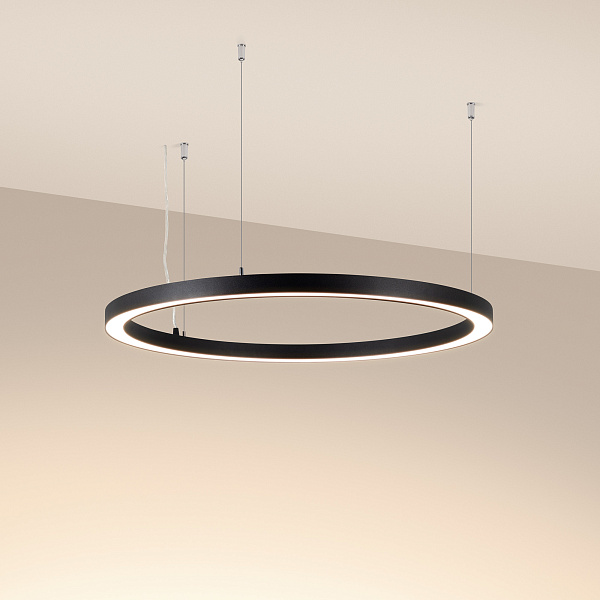 Светильник SP-CIRCLE-HANG-O3535-D900-55W Warm3000 (RAL9005, 120 deg, 230V) IP40 LED (Arlight, Алюминий) Lednikoff