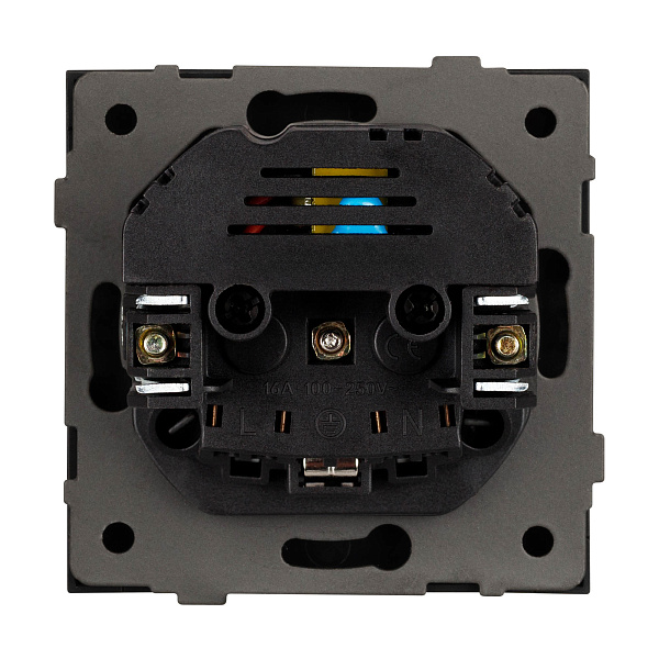 Механизм розетки с USB зарядкой SCT-TENDO-MUAC-SFPL-BK (230V, 16A) (Arlight, Матовый черный) Lednikoff