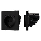 ARL NOBE Розетка зк со шторками с USB тип C+С софт-тач черный оникс SCT-MUCC-SFPL-BK (250V, 16A) (Arlight, -) Lednikoff