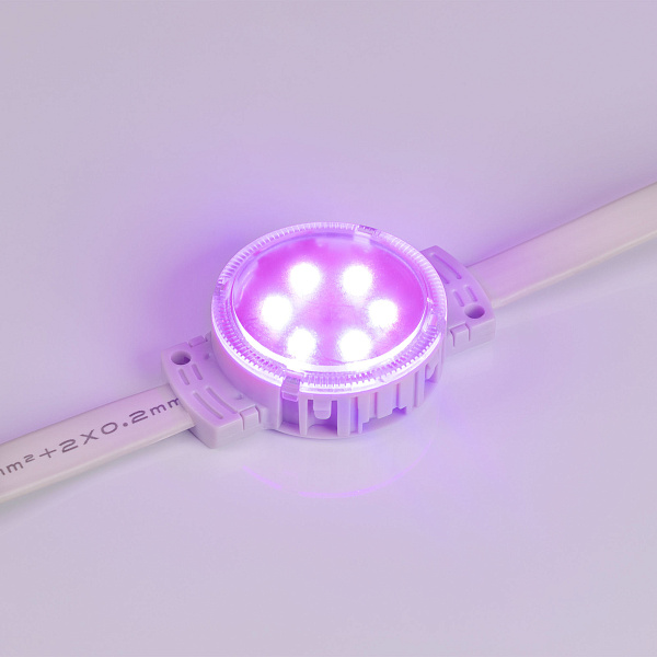 Модуль управляемый SPI-F6-D40 24V RGB-RAM-Auto (1.25W, IP68, 120 deg) (Arlight, Пластик, 3 года) Lednikoff