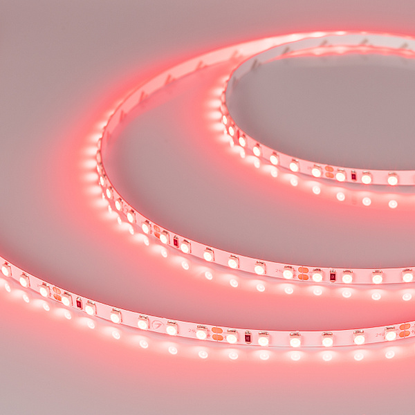 Светодиодная лента RT-A120-5mm 24V Red (9.6 W/m, IP20, 2835, 5m) (Arlight, 9.6 Вт/м, IP20) Lednikoff