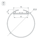 Профиль с экраном SL-ROUND-D120-2500 ANOD+OPAL (Arlight, Алюминий) Lednikoff