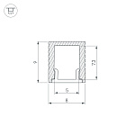 Профиль SL-MINI-8-2000 ANOD BLACK (Arlight, Алюминий) Lednikoff