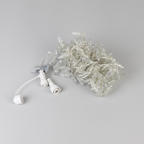 Светодиодная гирлянда ARD-STRING-CLASSIC-1000-CLEAR-100LED-PULSE White (230V, 7W) (Ardecoled, IP65) Lednikoff