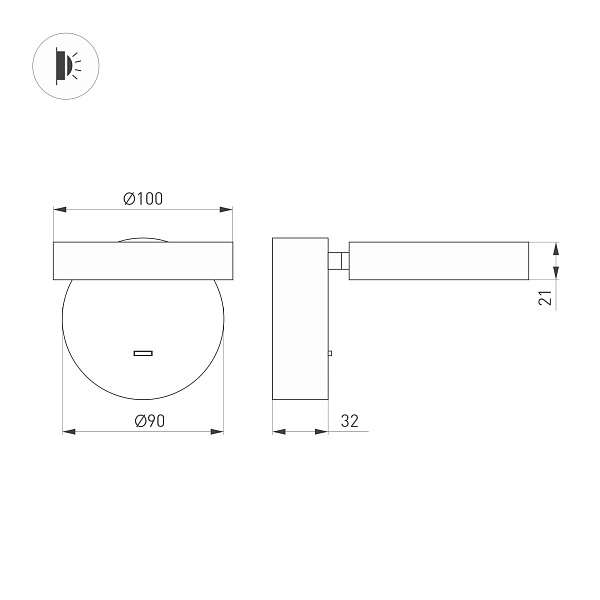 Светильник SP-MILADY-R90-6W Warm3000 (WH, 110 deg, 230V) (Arlight, IP20 Металл, 3 года) Lednikoff