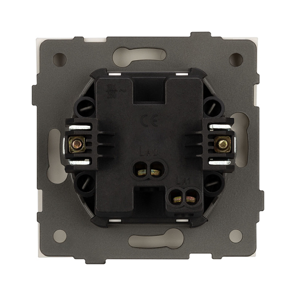 Механизм выключателя одноклавишный непроходной SWT-TENDO-MK01-SFPL-WH (230V, 10A) (Arlight, Матовый белый) Lednikoff