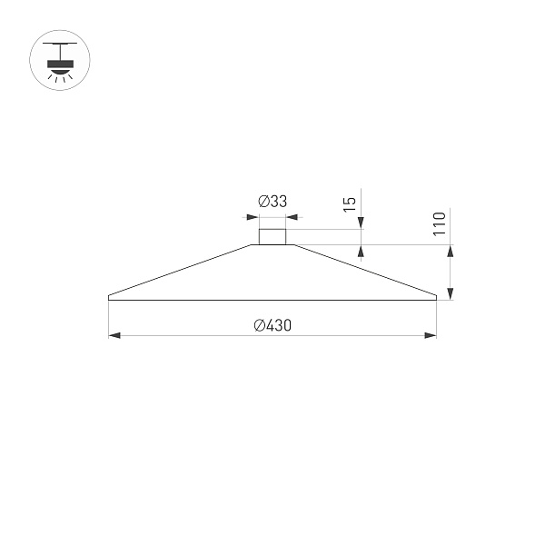 Светильник ART-INBELT-WOK-R430-15W Day4000-MIX (BK, 110 deg, 48V, DALI) (Arlight, IP20 Металл, 3 года)