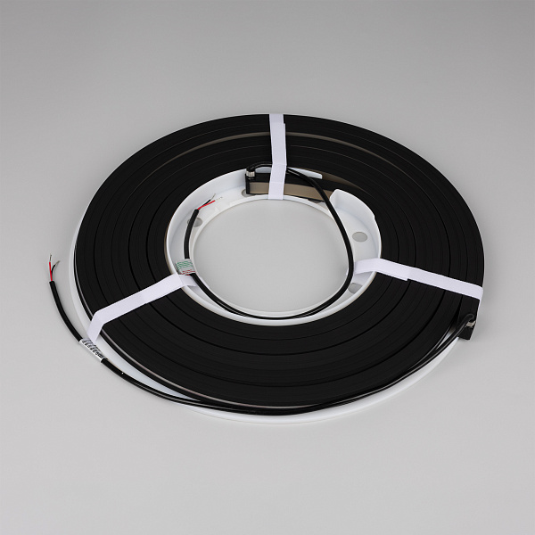 Светодиодная лента герметичная NOVA-TOP-BLACK-A120-16x15mm 24V Warm3500 (10 W/m, IP67, 2835, 5m, wire x2) (Arlight, Вывод боковой, 5 лет)