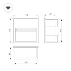 Светильник LTD-TRAIL-S115x115-4W Warm3000 (GR, 70 deg, 230V) (Arlight, IP65 Металл, 3 года) Lednikoff