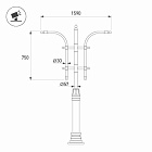 Кронштейн OXOR-SB3-2 BLACK (Arlight, Сталь) Lednikoff