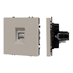 Механизм телефонной розетки SCT-NOBE-MTL1-SFPL-CA (RJ-11, 4C) (Arlight, Кашемир)