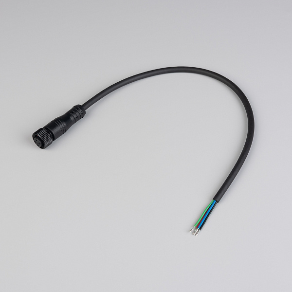 Коннектор питания ARL-WAVE-1010-RGB-CON-POWER-FEMALE-BLK (Arlight, IP67 Пластик, 3 года)
