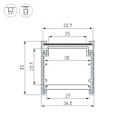 Профиль LINE-3535-BENT-SIDE-2000 ANOD (Arlight, Алюминий) Lednikoff