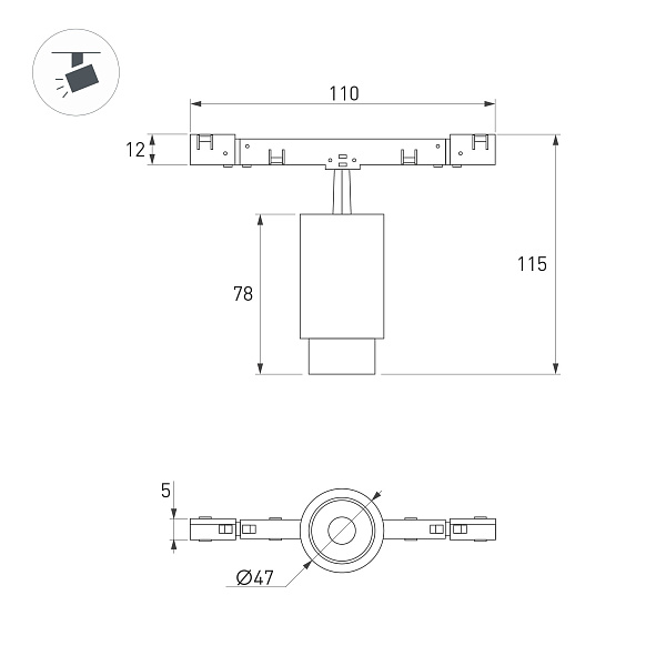 Светильник MAG-MICROCOSM-SPOT-ZOOM-R47-9W Warm3000 (WH, 15-55 deg, 24V) (Arlight, IP20 Металл, 5 лет)