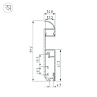 Профиль PLINTUS-H80-2000 ANOD (Arlight, Алюминий) Lednikoff