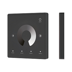 INTELLIGENT ARLIGHT Сенсорная панель SMART-RF-801-11-1G-4SC-DIM черный (3V, 2.4G) накладная (IARL, IP20 Пластик, 5 лет)