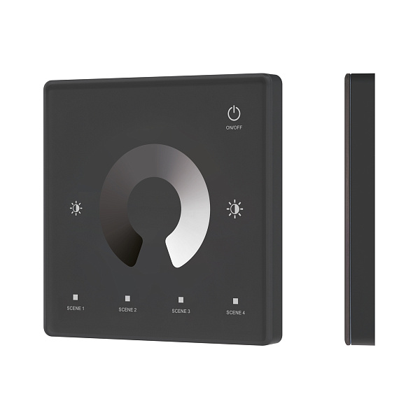INTELLIGENT ARLIGHT Сенсорная панель SMART-RF-801-11-1G-4SC-DIM черный (3V, 2.4G) накладная (IARL, IP20 Пластик, 5 лет) Lednikoff