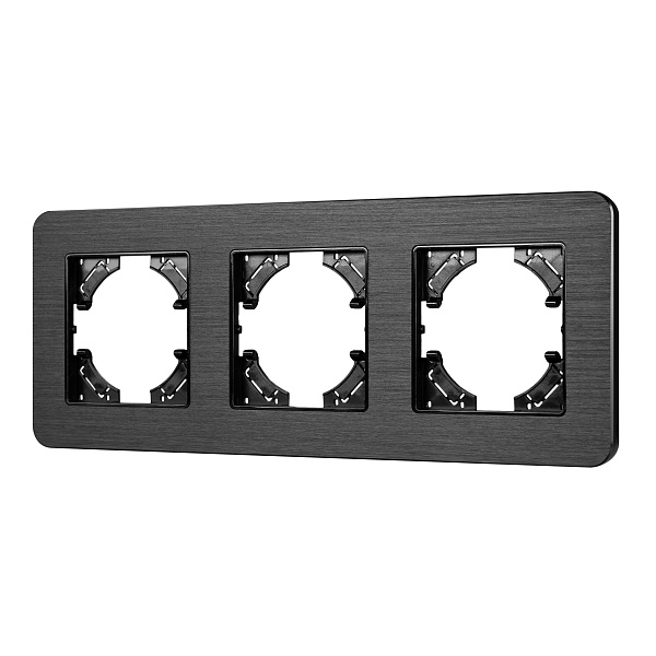 Рамка алюминиевая FRM-AKIRY-AL-3-BK (Arlight, -) Lednikoff