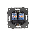 Механизм компьютерной розетки двойной SCT-MPC2-PL-BK-V (RJ-45, CAT6) (Arlight, -) Lednikoff
