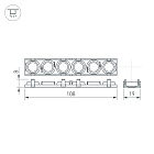 Экран линзованный SL-LINE-W20-30deg-540 (Arlight, Пластик) Lednikoff