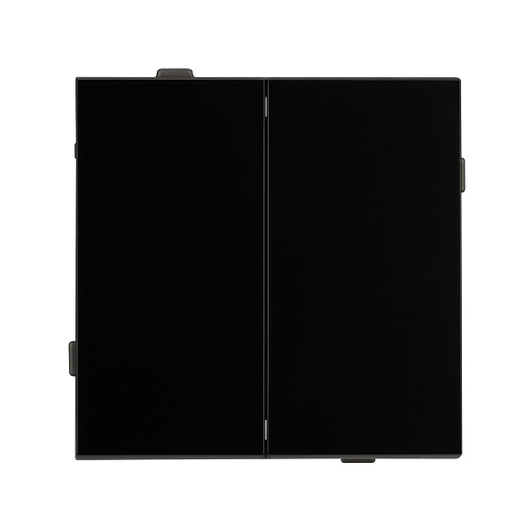 Механизм выключателя двухклавишный проходной SWT-TENDO-MKP2-PL-BK (230V, 10A) (Arlight, Черный) Lednikoff
