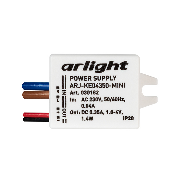 Блок питания ARJ-KE04350-MINI (1.4W, 350mA) (Arlight, IP20 Пластик, 5 лет) Lednikoff