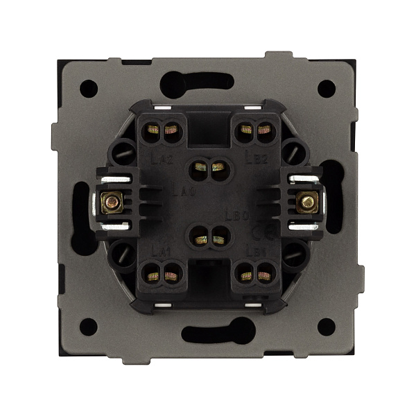 Механизм выключателя одноклавишный перекрёстный SWT-TENDO-MKX1-PL-GR (230V, 10A) (Arlight, Графитовый) Lednikoff