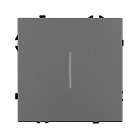 Механизм выключателя одноклавишный проходной LED SWT-NOBE-MKP1-SFPL-L-GR (230V, 10A) (Arlight, Серый базальт) Lednikoff
