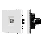 Механизм телефонной розетки SCT-NOBE-MTL1-SFPL-WH (RJ-11, 4C) (Arlight, Белый кварц) Lednikoff