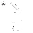Опора OXOR-STER-G45-1000x100x100-L3000-36W Warm3000 (BK, 230V) IP65 (Arlight, -) Lednikoff