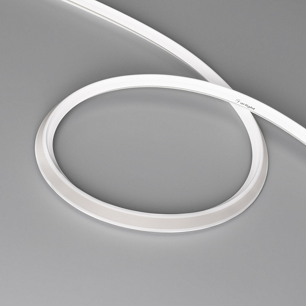 Светодиодная лента герметичная MOONLIGHT-3D-T-X544-10x10mm 24V Warm3000 (8 W/m, IP67, 5m, wire x1) (Arlight, Вывод боковой, 5 лет)